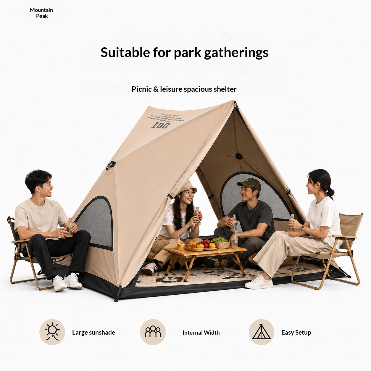 Outdoor Camping Automatic Quick Opening Tent - Tenda Triangular Automática, Tenda de Camping