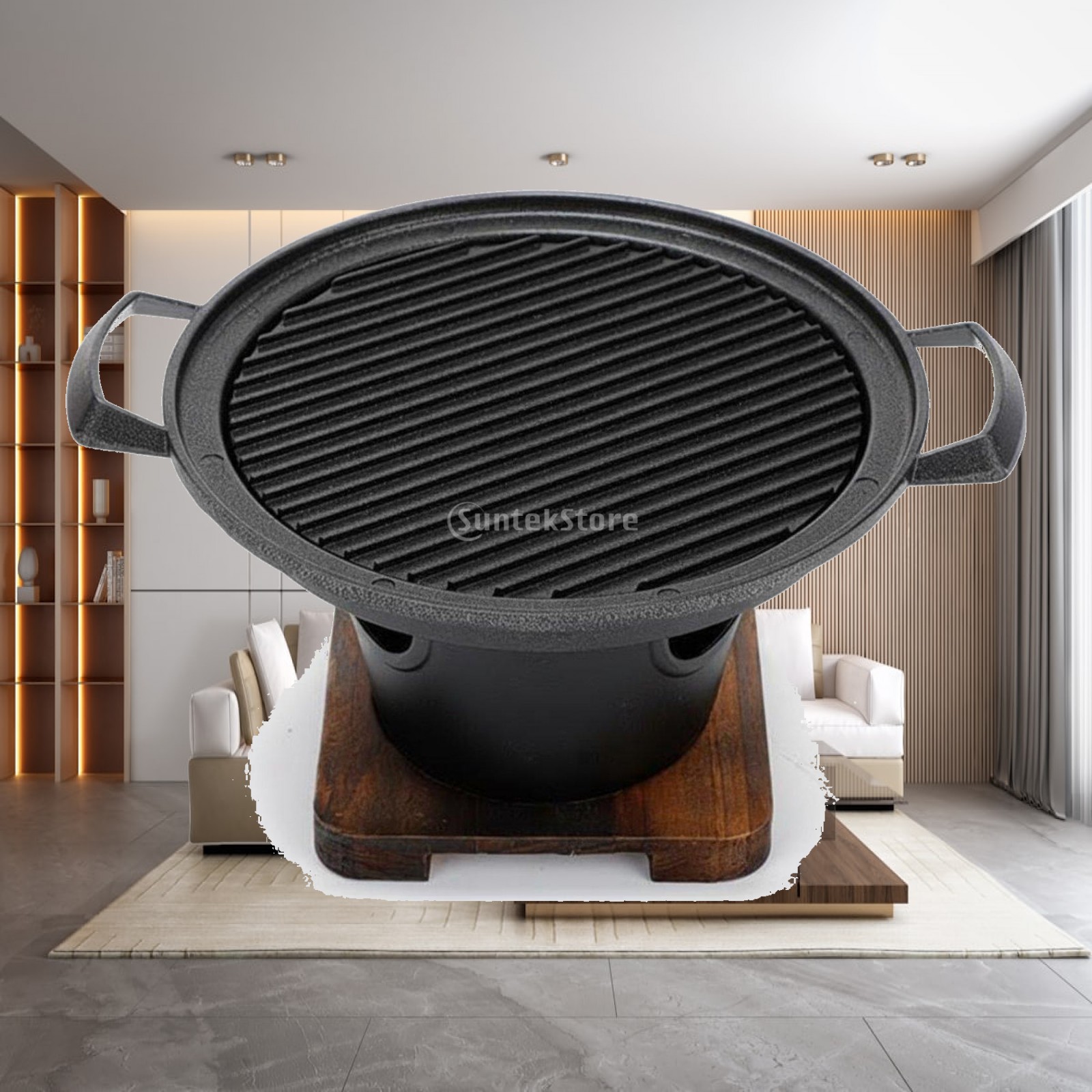Outdoor Camping Griddle - Churrasqueira Elétrica Portátil Mini para Mesa,