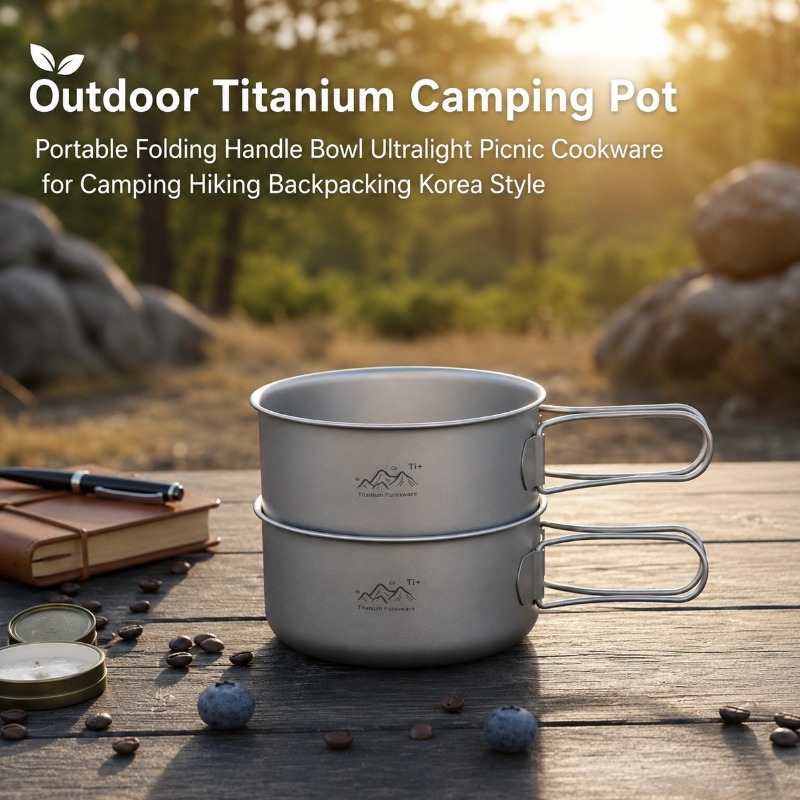 Outdoor Camping Korea - Panela de Camping em Titânio Portátil