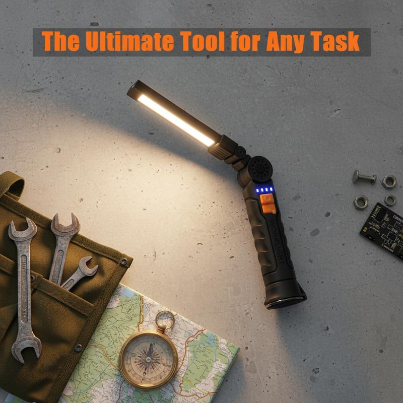 Outdoor Camping Jobs - Lanterna led recarregável, luz de trabalho