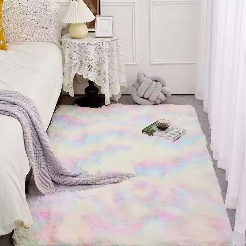 Outdoor Camping Games For Adults - Tapete de Pelúcia Fluffy Tie-Dye VIKAMA