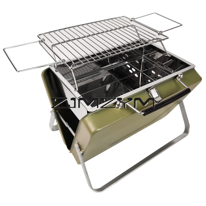 Outdoor Camping Griddle - Grelha de churrasco dobrável, malha de
