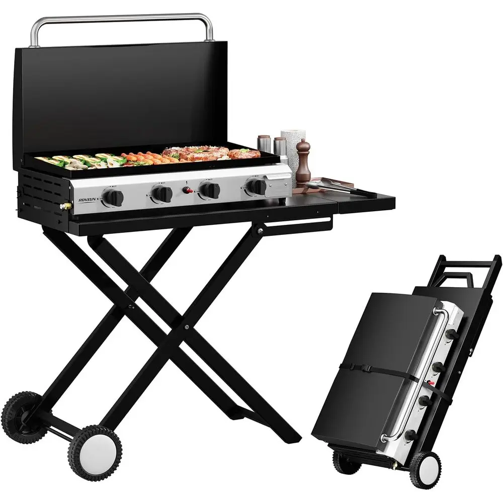 Outdoor Camping Griddle - Churrasqueira Portátil a Gás Propano com