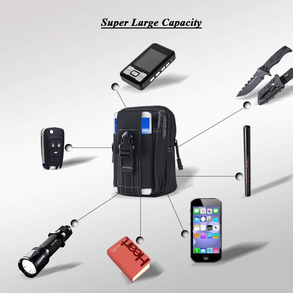 Bolsa tática molle para cinto, - Outdoor Camping Backpack avaliação e preço