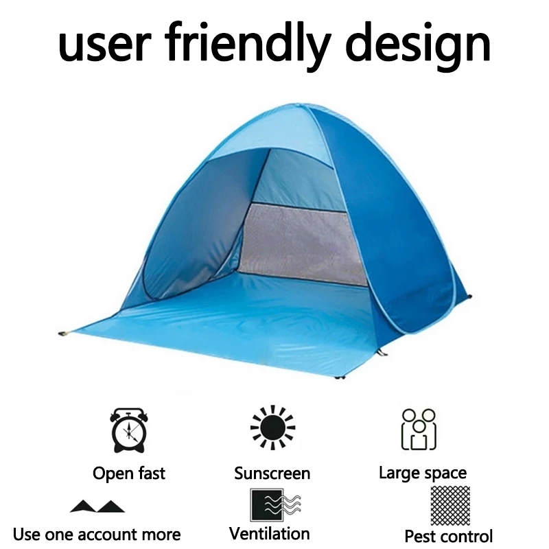 Tenda de praia de abertura aut - Outdoor Camping Automatic Quick Opening Tent avaliação e preço