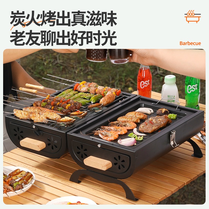 Churrasqueira e Grelha 2 em 1  - Outdoor Camping Griddle avaliação e preço