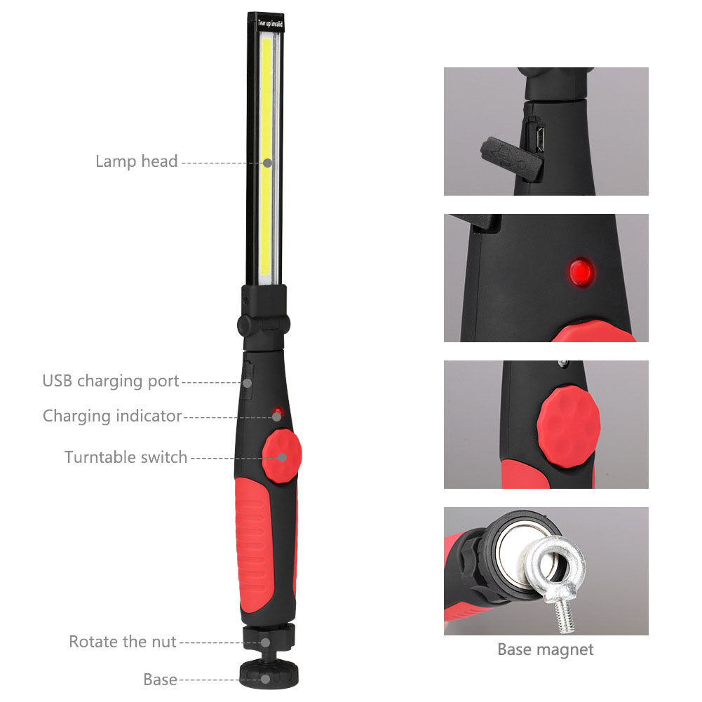 Dobrável cob lanterna usb reca - Outdoor Camping Jobs avaliação e preço