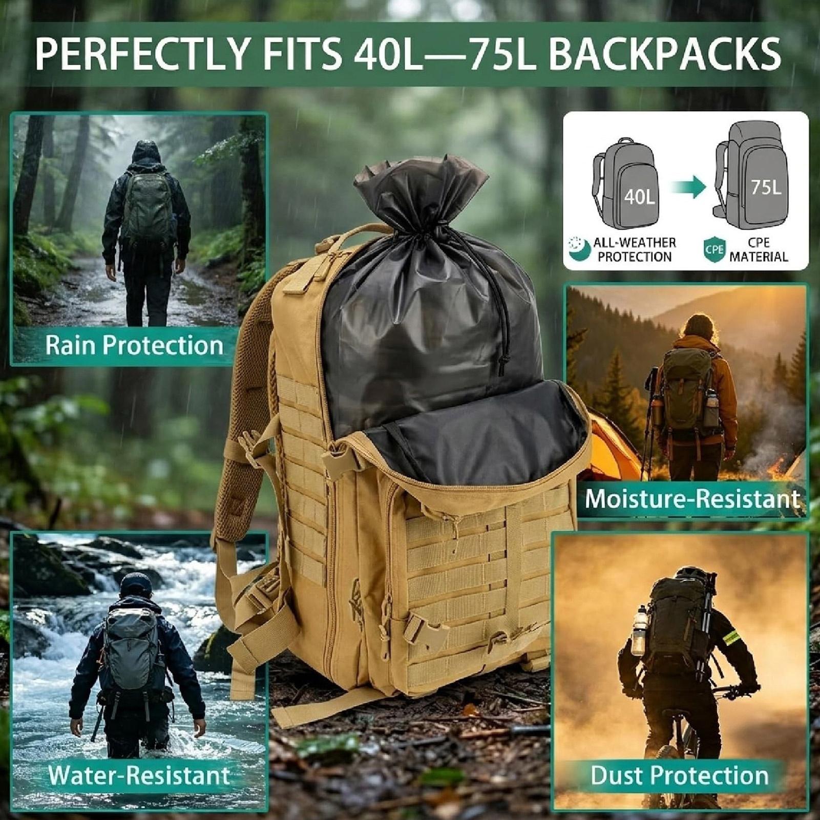 Forro de mochila à prova d'águ - Outdoor Camping Backpack avaliação e preço