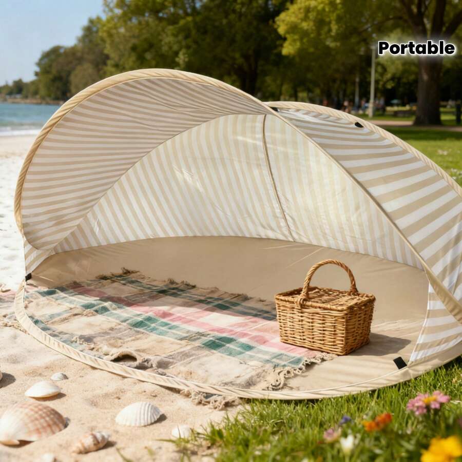 Tenda de Praia Pop-Up para 2 P - Outdoor Camping Automatic Quick Opening Tent avaliação e preço