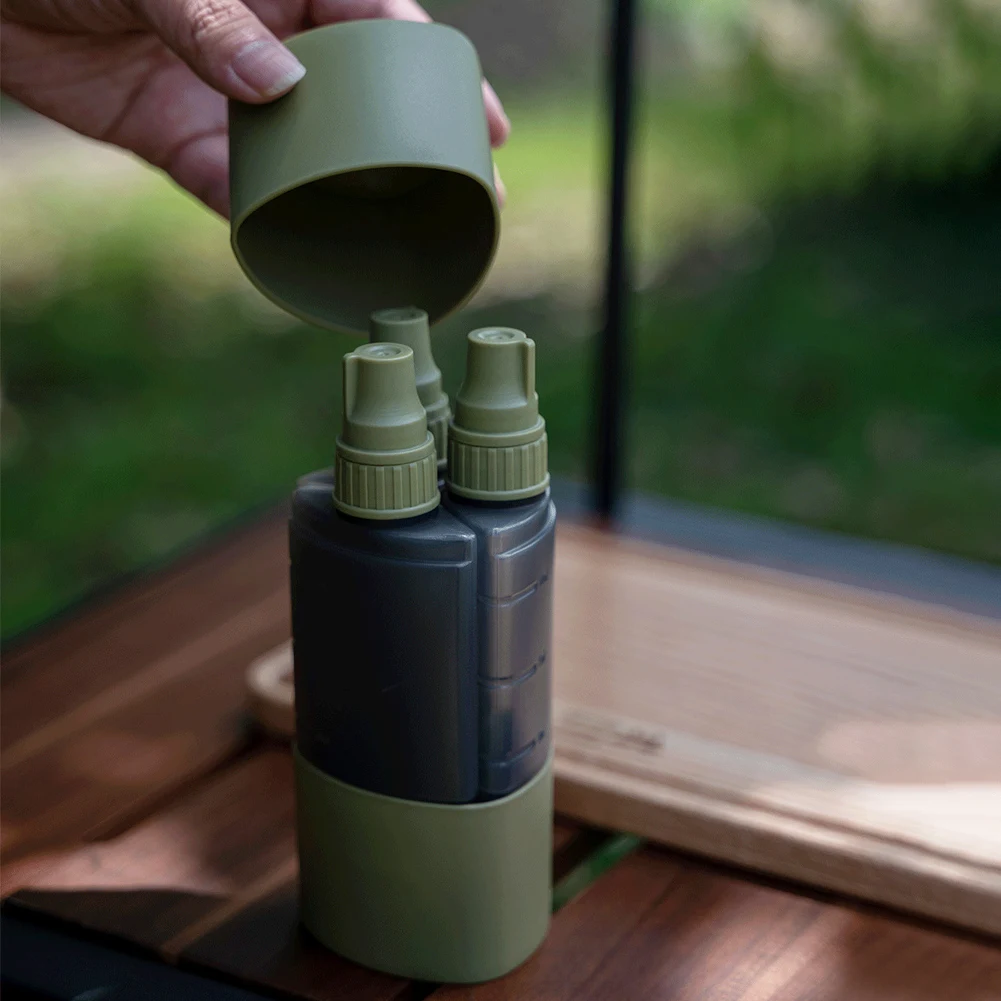 3 em 1 garrafa dispensadora de - Camp Utensil Set avaliação e preço