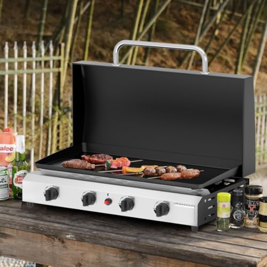 Churrasqueira a Gás com 4 Quei - Outdoor Camping Griddle avaliação e preço