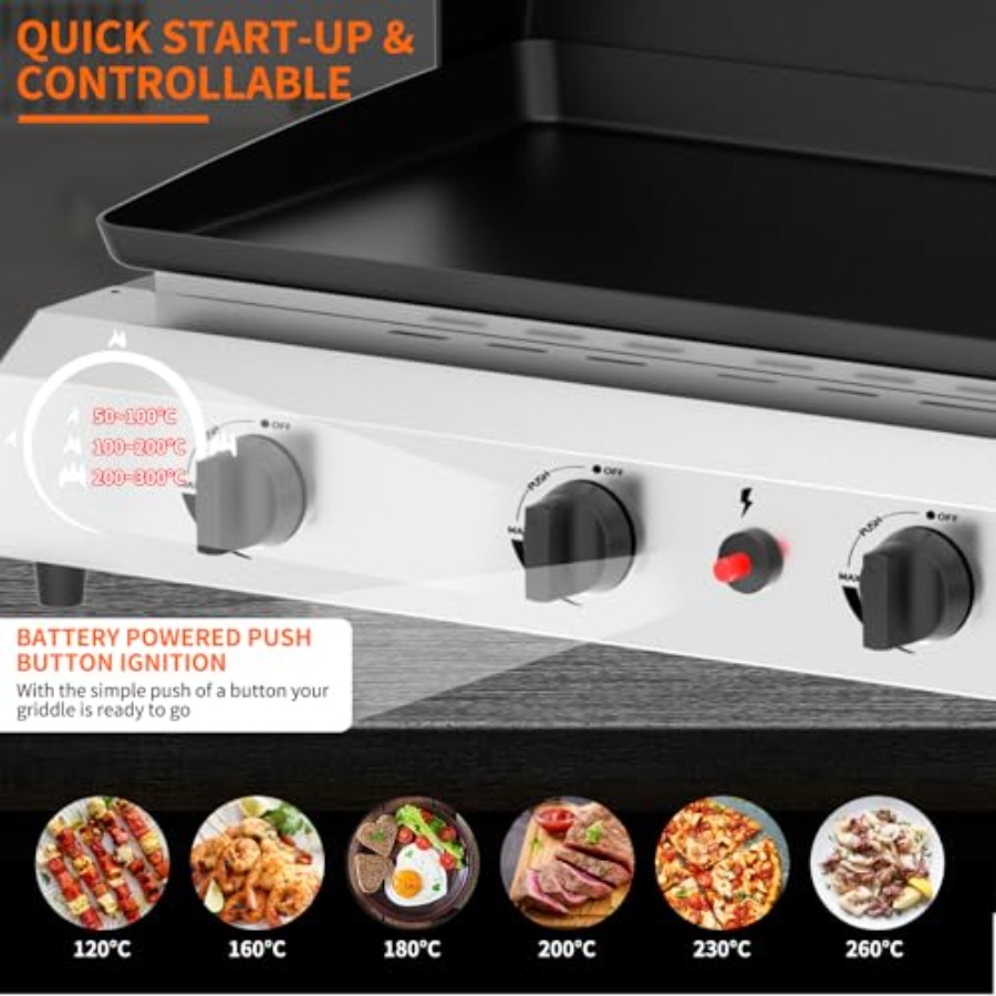 Churrasqueira a Gás com 4 Quei - Outdoor Camping Griddle avaliação e preço