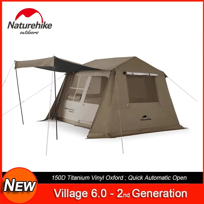 【Ao Ar Livre】Naturehike Villag - Outdoor Camping Automatic Quick Opening Tent avaliação e preço