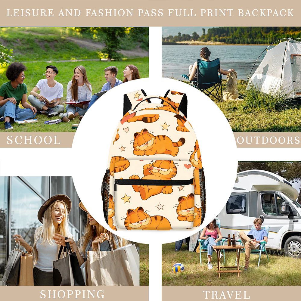Mochila engraçada do Garfield  - Outdoor Camping Backpack avaliação e preço